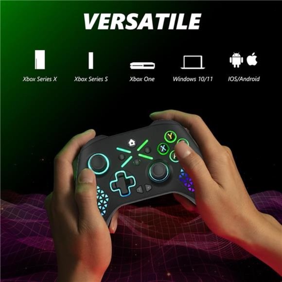 RGB Wireless Controller  Built-in Battery Dual Vibration Turbo Function, 2.4GHz - Picture 6 of 6